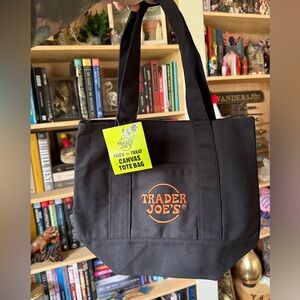 New w/Tags! Trader Joe's Canvas Mini Tote Bag - Halloween Black 2025